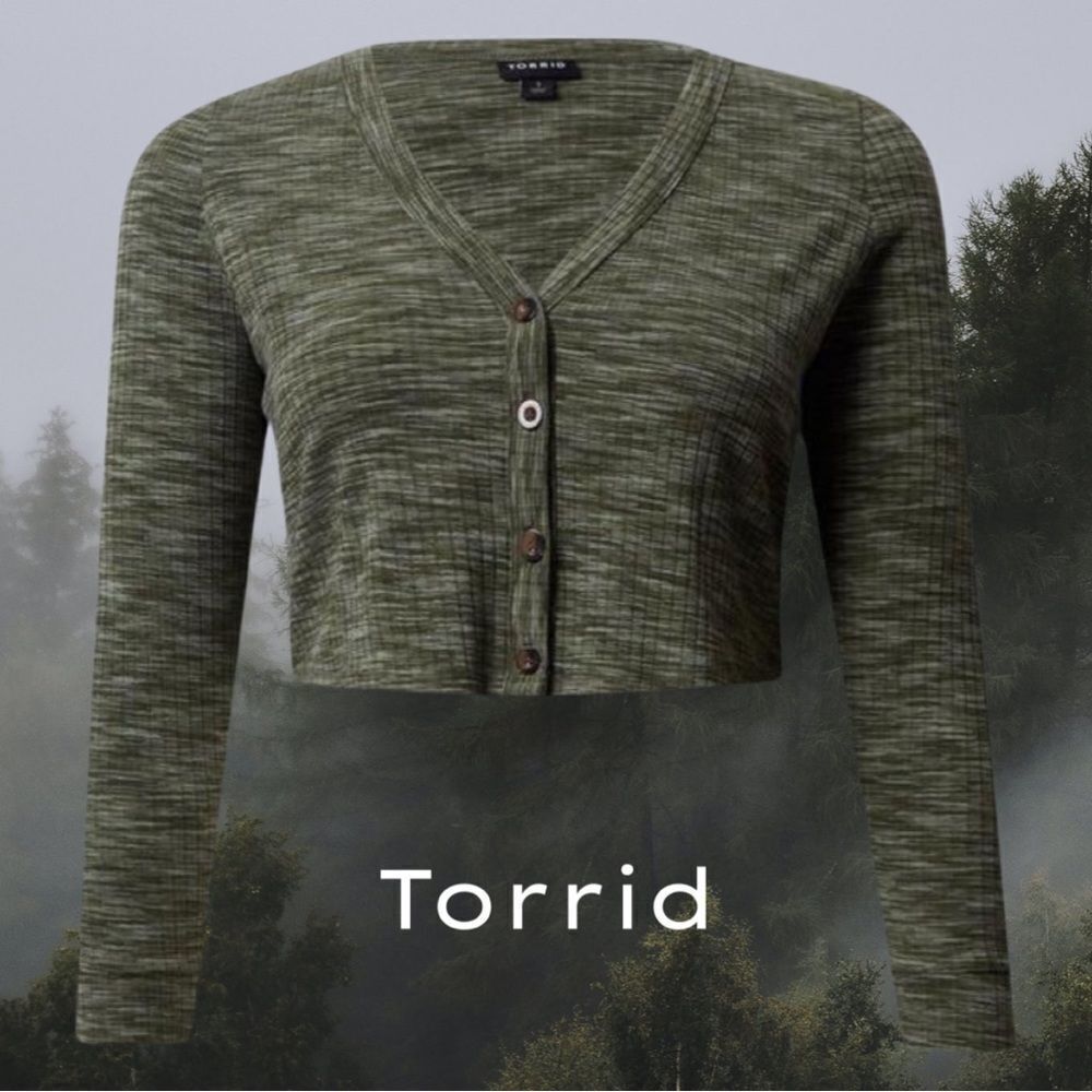NWT Torrid Space Dye Cardigan V-Neck Sweater